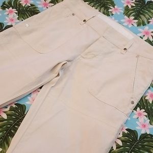 Joe's Jeans Lt. Gray Crop Cuffed Pants Easy Fit 25